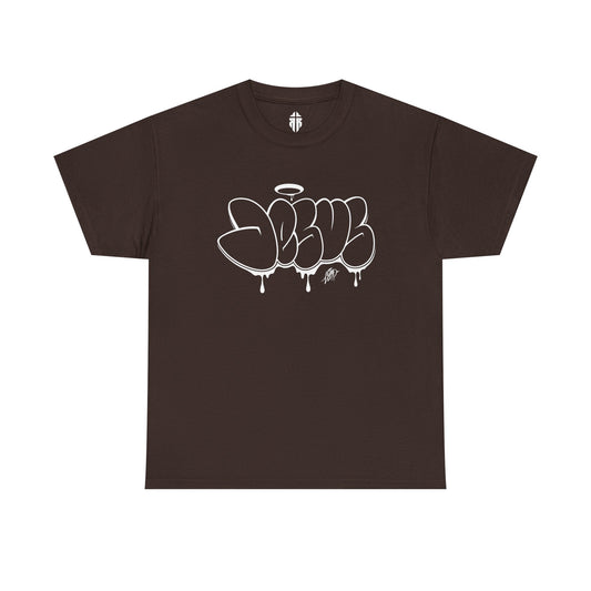 JESUS Throwie Graffiti Tee | Black Street Art Shirt