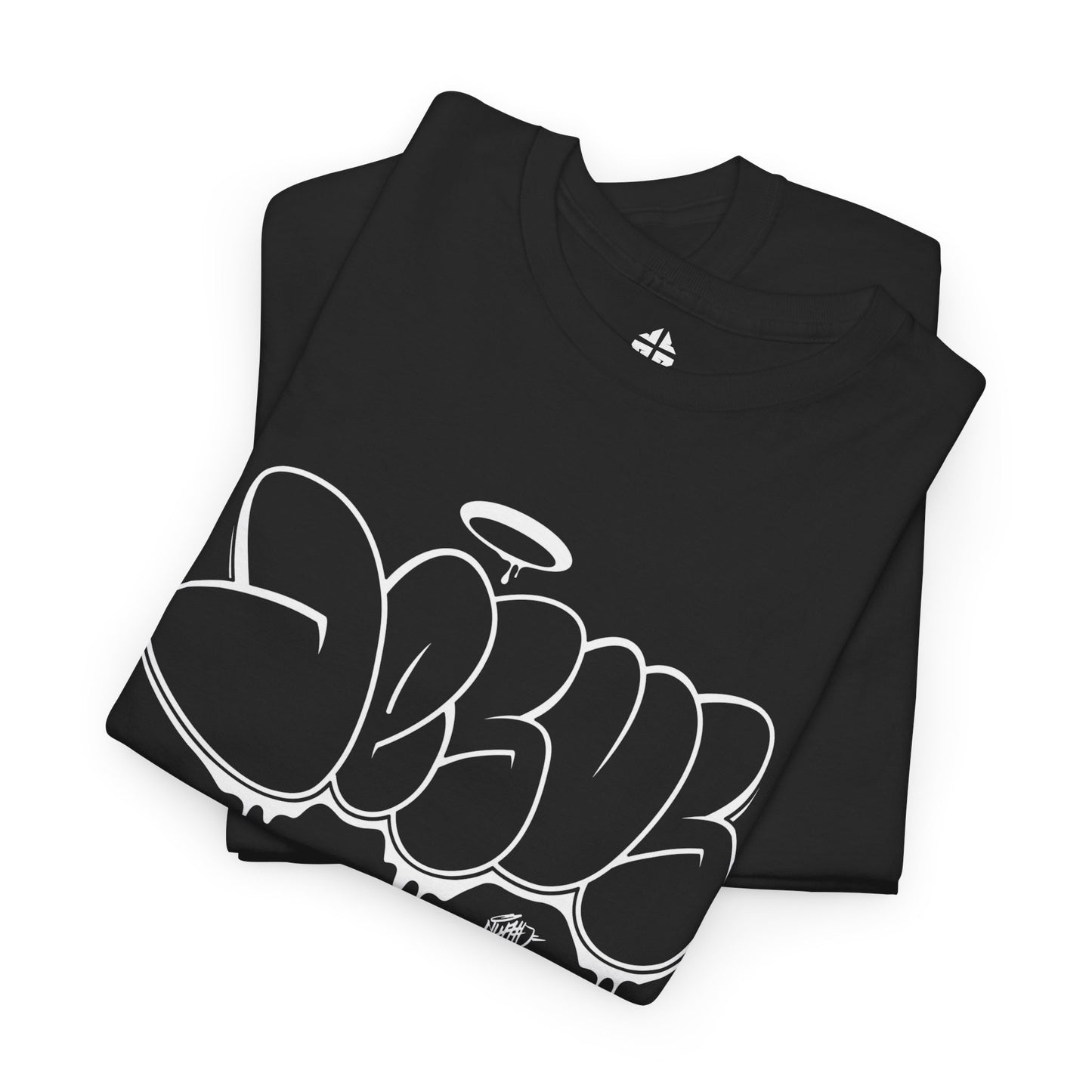 JESUS Throwie Graffiti Tee | Black Street Art Shirt
