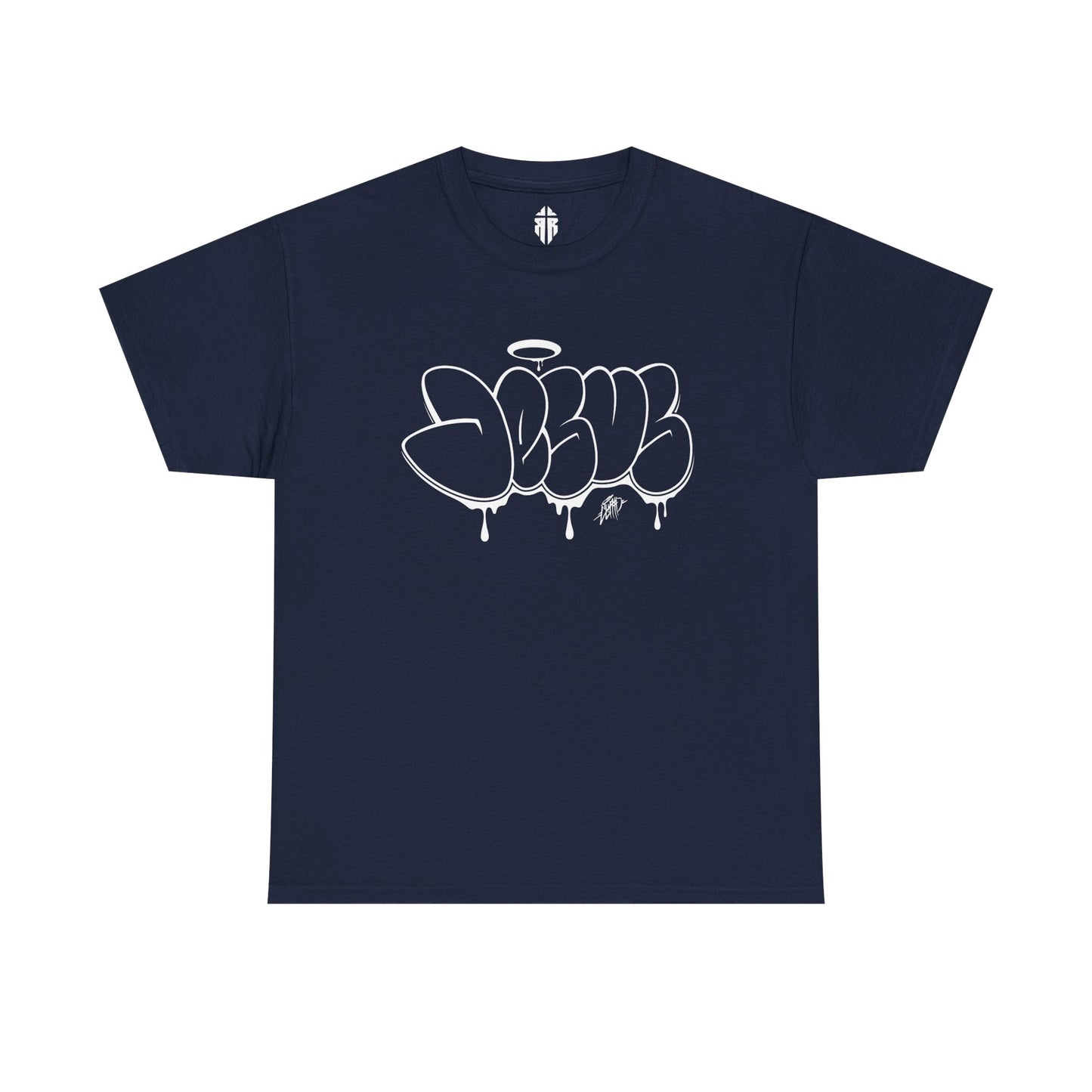 JESUS Throwie Graffiti Tee | Black Street Art Shirt