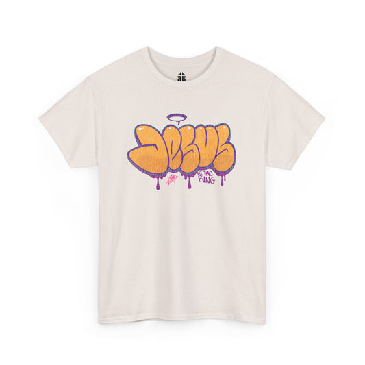 Graffiti JESUS Throwie T-Shirt — Bold Streetwear Drip Tee
